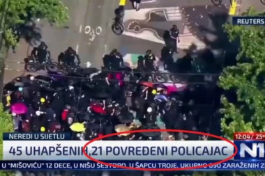 (VIDEO) PRAVO U METU! Jedan snimak pokazao svo licemerje TV N1: Pogledajte kako su izveštavali o protestima u SAD-u, a kako o onima u Beogradu!
