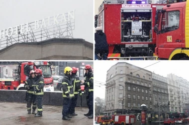 VELIKI POŽAR U CENTRU GRADA! Gori kod "Hotela Balkan", vatrogasci na licu mesta! (FOTO, VIDEO)