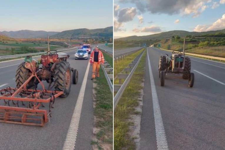 VEROVALI ILI NE! Vozio traktor u suprotnom smeru na auto-putu Niš-Dimitrovgrad! POLICIJA GA ZATEKLA MRTVOG PIJANOG!