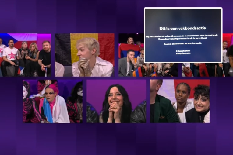 ŠOK PRED DRUGO POLUFINALE EVROVIZIJE! Prekinut program na belgijskoj TV NEOČEKIVANOM PORUKOM! (FOTO)
