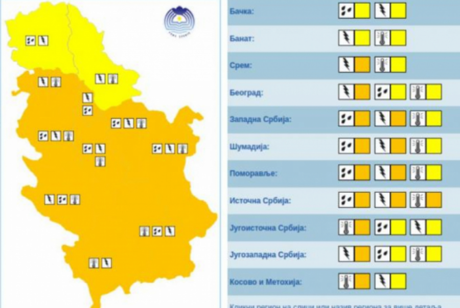 RHMZ IZDAO UPOZORENJE! Novi Meteoalarmi Za Srbiju, Evo KOJI Delovi Su ...