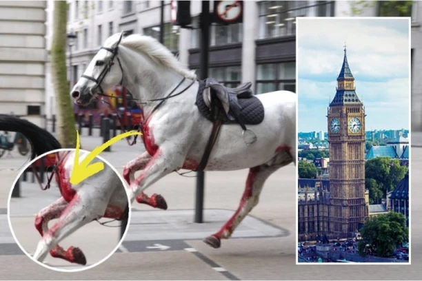 BLIŽI NAM SE SUDNJI DAN?! Krvavi konji u centru Londona i ZAMRZNUTE KAZALJKE NA BIG BENU znak - dolazi nam "mračno doba", društvene mreže se usijale! (FOTO)