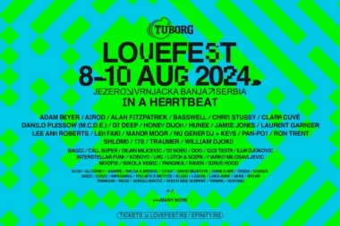 Tuborg Lovefest objavio kompletan line up za ovo leto! Ograničen broj ulaznica po specijalnoj ceni od danas dostupan u prodaji!
