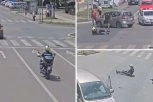 UZNEMIRUJUĆE! POGLEDAJTE KAKO JE DROGIRANI VOZAČ UDARIO POLICAJCA: Teška saobraćajka u Novom Sadu! (VIDEO)