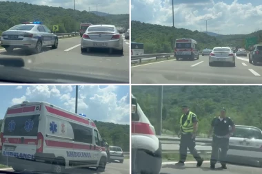 DVE SAOBRAĆAJKE KOD BUBANJ POTOKA: Automobil se zakucao u zaštitinu ogradu, saobraćaj otežan!