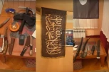 MAČETE, NOŽEVI, ZASTAVE ISLAMSKE DRŽAVE: Ekstremista iz Novog Pazara bio NAORUŽAN DO ZUBA, evo šta je policija pronašla (FOTO/VIDEO)