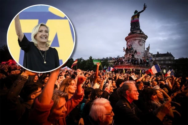 HILJADE LJUDI PROTESTUJE PROTIV DESNICE U FRANCUSKOJ, LE PEN PORUČUJE: Uverena sam da ćemo dobiti apsolutnu većinu!