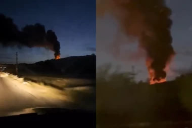 OGROMAN POŽAR U RAKOVICI! Gust dim i veliki plamen sa vide i sa obilaznice! (VIDEO)