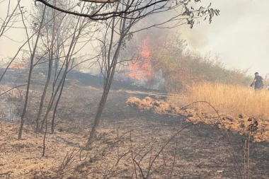 DRAMATIČNE SCENE KOD ARANĐELOVCA:  Helikopteri gase požar! Gori na hektare šume i niskog rastinja! (VIDEO)