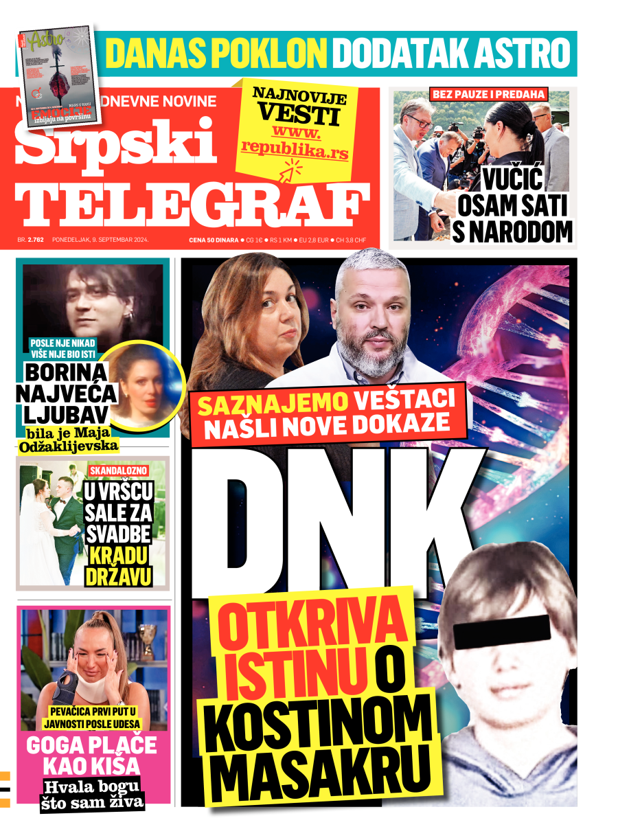 Srpski telegraf - Naslovna strana