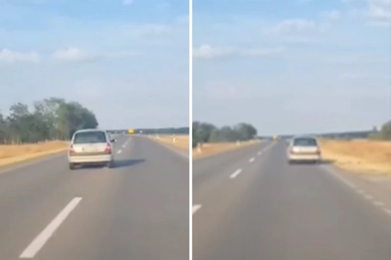 Stravična vožnja snimljena kod Zrenjanina: Pogledajte šta čovek radi na putu! (VIDEO)