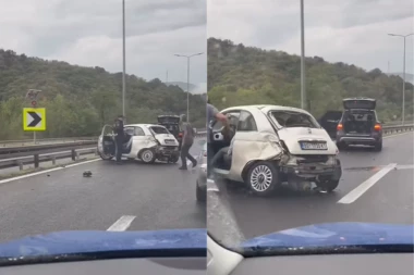 (VIDEO) STRAVIČNA SAOBRAĆAJKA KOD BUBANJ POTOKA! Vozila rasejana po asfaltu, AUTOBUS SLETEO SA PUTA