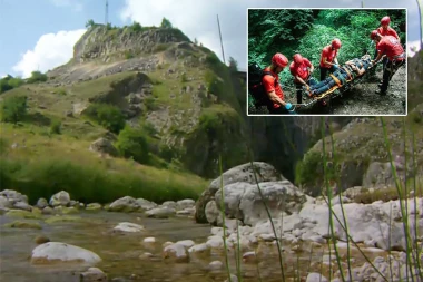 SRBIN POVREĐEN U KANJONU NEVIDIO, SPASIOCI GA IZVLAČILI! Velika drama u Crnoj Gori!