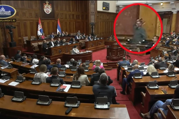 ĆUTA GAĐAO MINISTRE POSLOVNIKOM: Skandal u Skupštini! (FOTO)