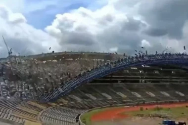 STADION DOSLOVNO EKSPLODIRAO! Poljudova veća kopija uništena - Pogledajte kako je to izgledalo (VIDEO)