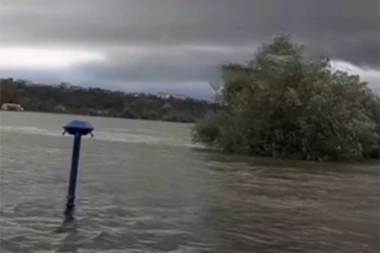 IZLIO SE DUNAV KOD BAČKE PALANKE! Iz vode vire suncobrani i ulične svetiljke! NEVREME PRAVI HAOS! (VIDEO)