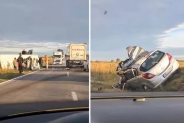 IMA MRTVIH! Težak sudar školskog autobusa i automobila na putu između Novog Sada i Inđije! (VIDEO)