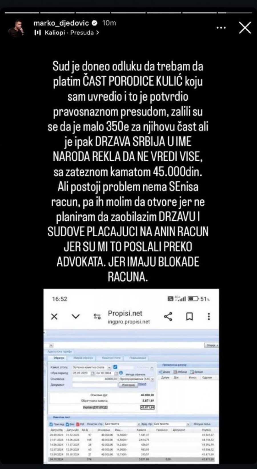 45.000 ĆE MORATI ODMAH DA ISPLATI! Sud doneo odluku o slučaju Kulića - OTKRIVENI DETALJI O KOJIMA BRUJI REGION!