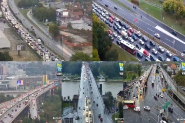 NEZAPAMĆENA GUŽVA NA AUTO I MOTO- PUTU! Beograd STOJI, kiša i lančani sudar učinili svoje - OVO JE PAKAO (FOTO)