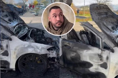 UZNEMIRUJUĆI SNIMAK JODŽIROVOG ZAPALJENOG AUTOMOBILA: Influenser obelodanio ŠOK-DETALJE incidenta! (VIDEO)