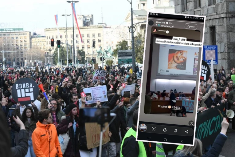 SKANDAL! JEL OVO TA ELITA?! Đilasovi stundeti gledaju Severinin film tamo gde se održavaju predavanja! (FOTO)