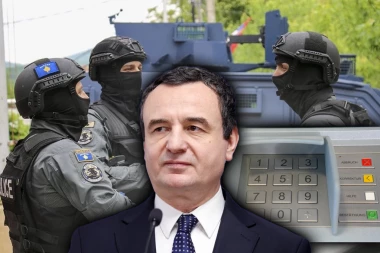 TEROR BEZ GRANICA! Kurtijevi policajci izvalili iz izloga i odneli ceo bankomat Poštanske štedionice U Leposaviću!