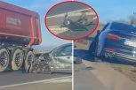 JEZIV UDES NA IBARSKOJ MAGISTRALI! U nesreći učestvovali Audi i BMW, policija opkolila mesto nesreće! (VIDEO)