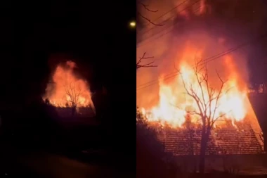 POŽAR U BAČKOM DOBROM POLJU! Više od 300 kvadrata magacina izgorelo u plamenu!