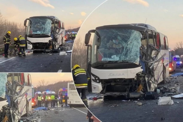 OD SILINE UDARCA VOZAČ IZLETEO IZ VOZILA! Volan autobusa otpao i ispao na put: Jezive scene kod Umke!