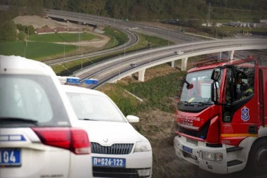 SLETEO S AUTO-PUTA I PROBIO OGRADU! Vatrogasci i policajci hitno intervenisali kod Doljevca!