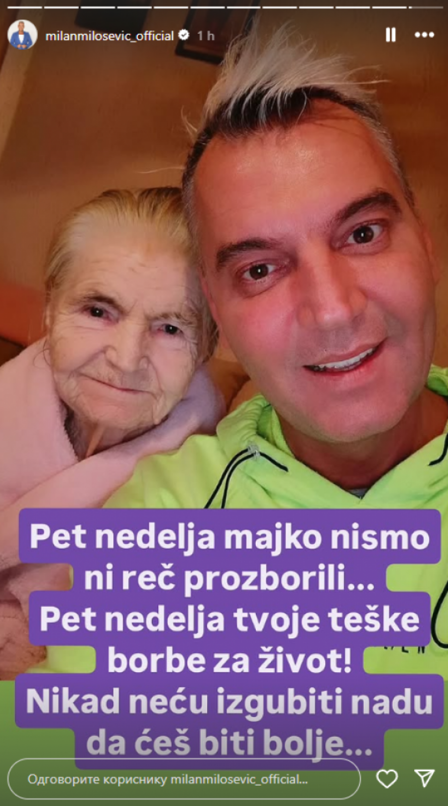 STRAVIČNE VESTI ZA MILANA MILOŠEVIĆA, MAJKA MU SE BORI ZA ŽIVOT: Iznenada joj se pogoršalo stanje, voditelj ne može da se sastavi!